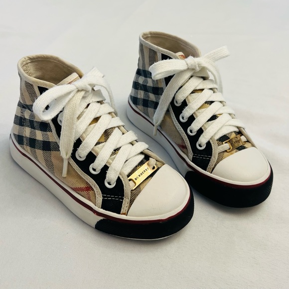 Burberry Unisex Check high top sneakers-100% Authentic BURBERRY - Picture 14 of 16